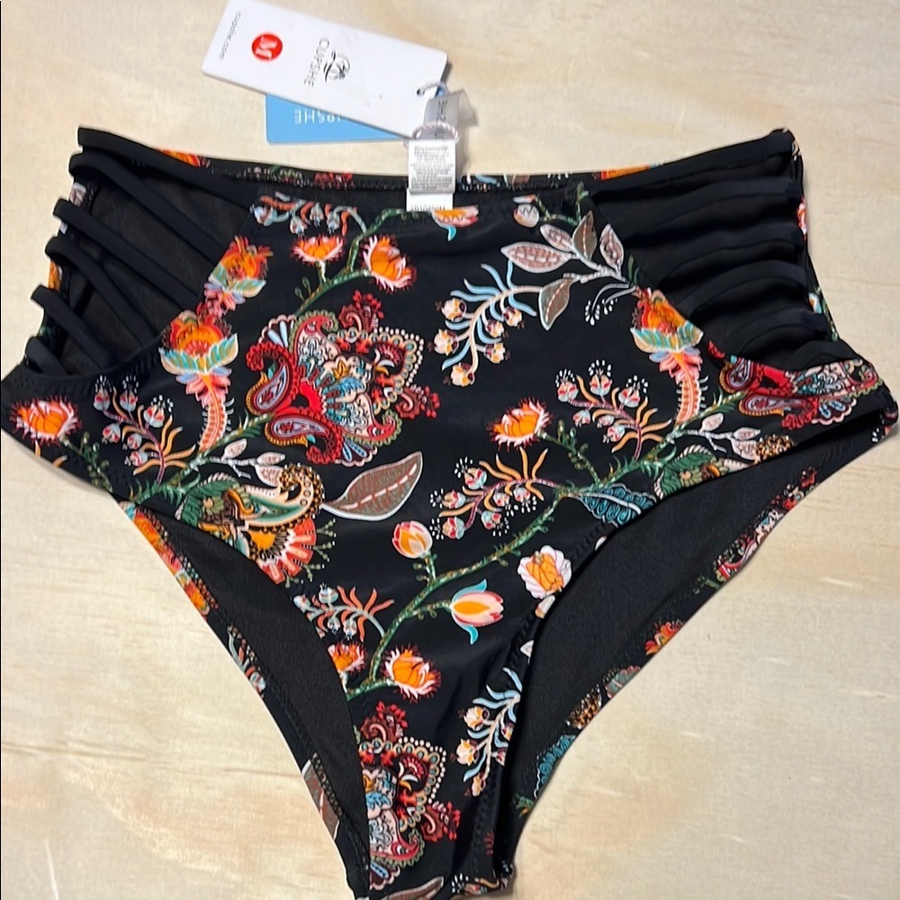NWT Cupshe Floral Bikini Bottom